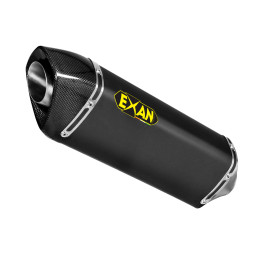 scarico exan exhaust modello X-Black Ovale Inox nero