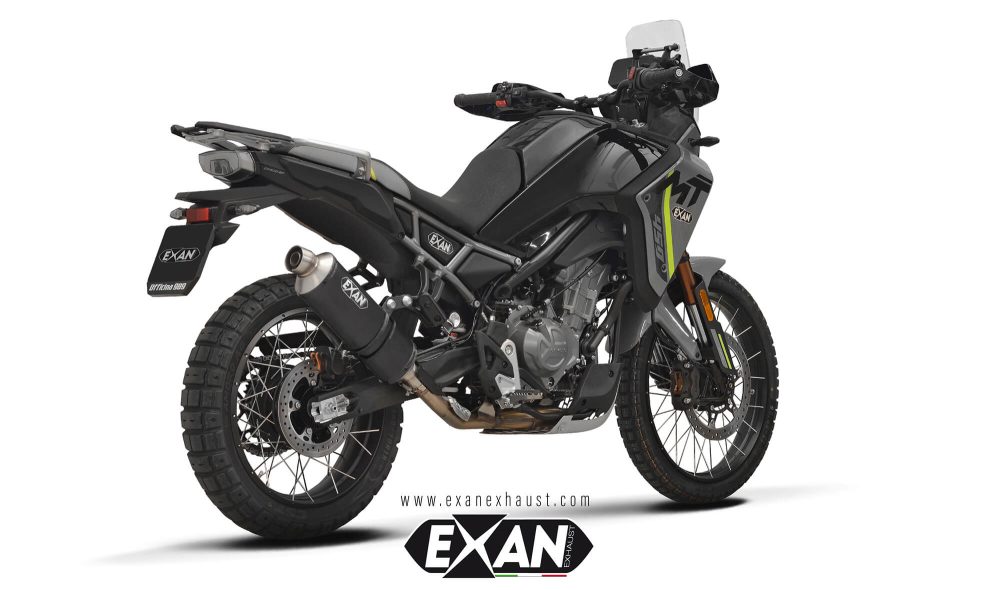 Exan-Exhaust-cf-moto-mt-450-ov-rally-inox-nero-lateral